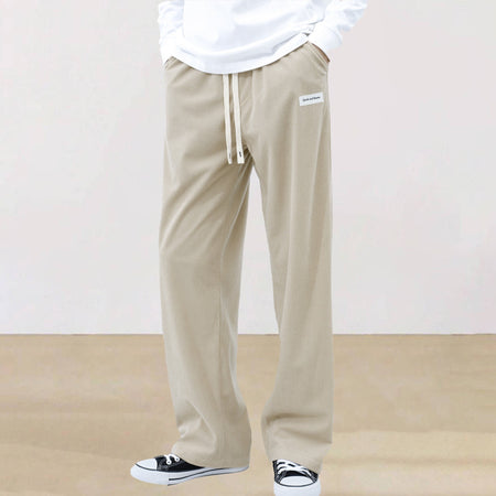 Mens Corduroy Joggers Pants Casual Cargo Pants Drawstring Elastic Waist Baggy Tapered Sweatpants with Pockets Outdoor Sweatpants