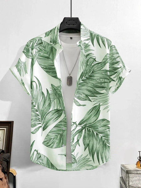 Hawaiian Shirt Man Print Casual Thin Beach Slim Fashion Shirt High Quality Luxury Black Social Vintage Funny Oversized Clothes