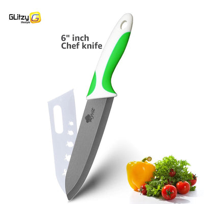 Kitchen Chef Knife Rustproof Fruit Paring Knife Ceramic Knife Household Utility Vegetable Slicing Knives Sharp Black Blades Cook
