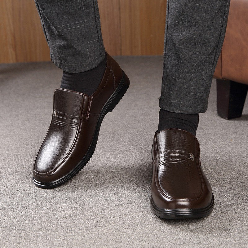 Handmade Genuine Leather Shoes Men Loafers Business Casual Shoes Classic Soft Leather Hombre Breathable Flat Shoes