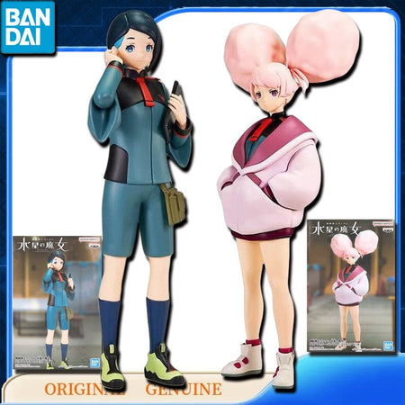 Bandai Original Genuine BANPRESTO SULETTA CHUATURY NIKA MIORINE ELAN GUEL Qposket Anime Action Figures Toys Gift Model Ornaments