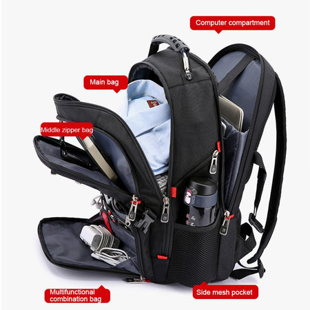 Waterproof Men's Backpack 17/20 Inch Laptop Backpacks School Travel Bag Swiss-style Large Capacity Business bagpack Male Mochila