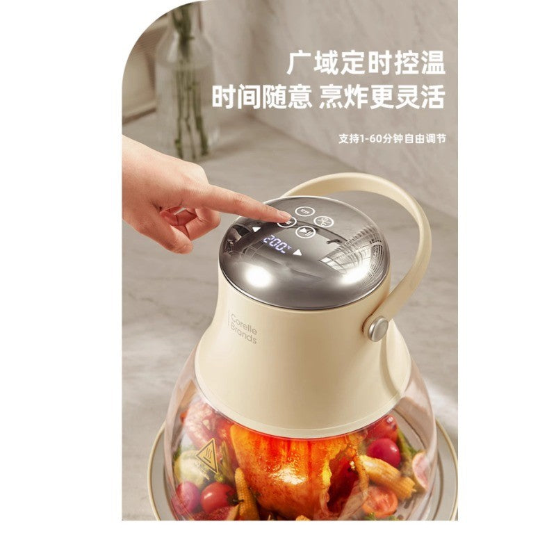 Air Fryer New Household Glass Visualization Multifunctional Large Capacity Electric Fryer Far Infrared Penetrating Heat
