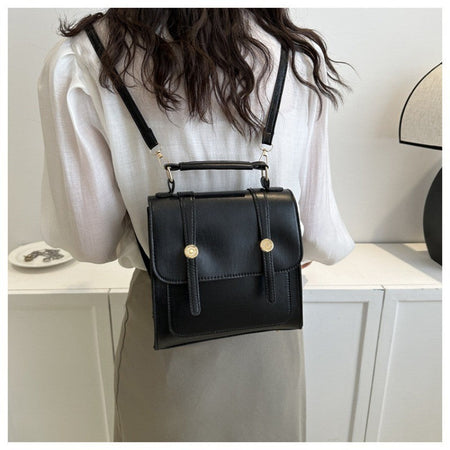 New fashionable double-shoulder ladies' backpack, simple and casual single-shoulder handbag, small backpack