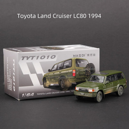 Massdi 1:64 Toyota Land Cruiser LC80 LC300 Car Model Alloy SUV Off-road Miniature Diecast Vehicles Toy Collection