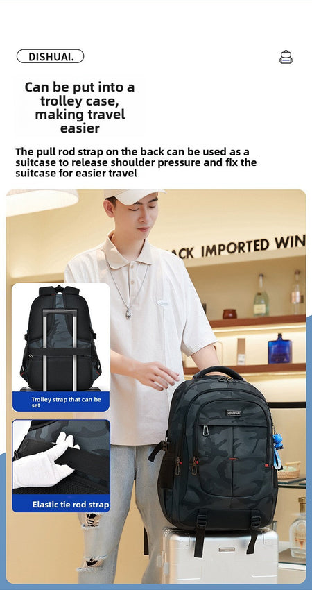 2025 new camouflage Outdoor travel backpack for men 2 size Rucksack for male High capacity school bag for college student Boys