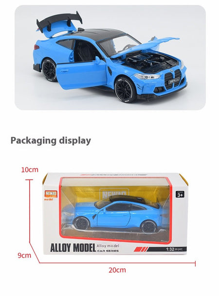 1/32 BMW M4 Coupe Sports Car Alloy Die Casting Model Collection Miniature Desktop Ornaments Miniauto Mini GT Holiday Gift Boy