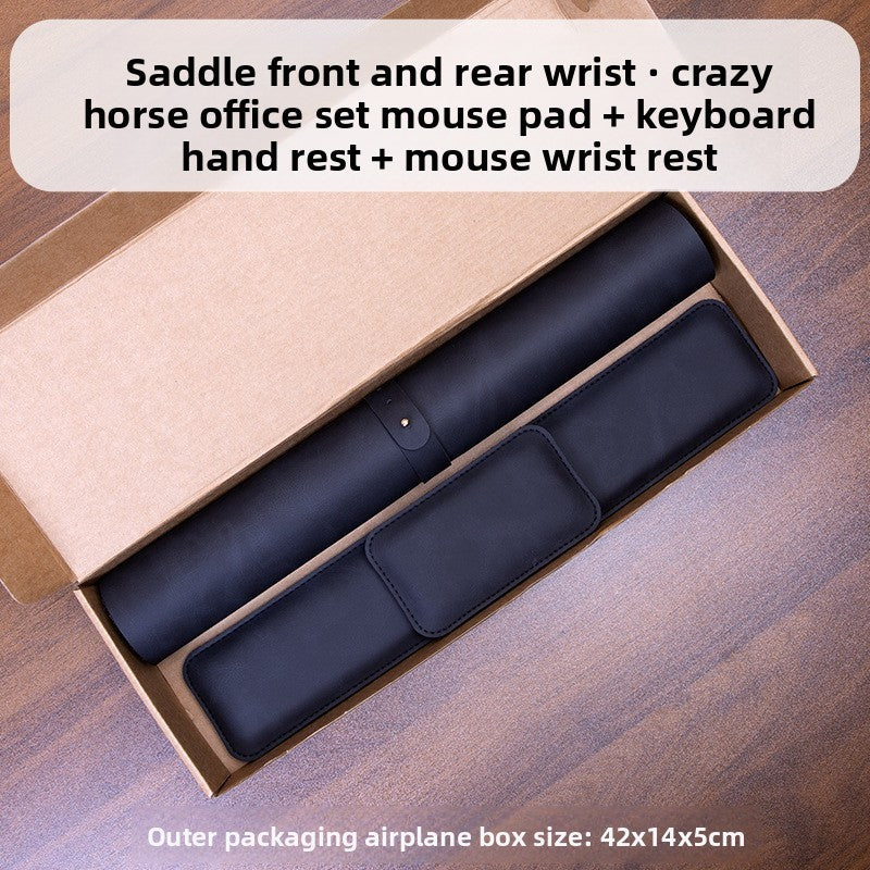 Desk Mat Waterproof PU Mouse Pad Large Mousepad Laptop Non-slip Desk Pad Keyboard Mats Mouse Mat Mouse Wrist Guard Three Pieces