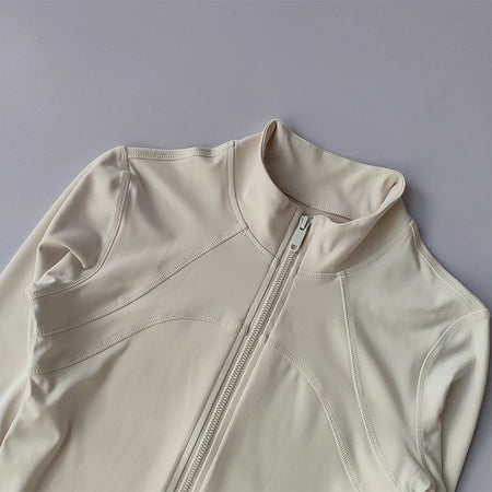 Women's Quick-Drying Long Sleeve Sports Jacket Running Training Fitness Top Gym Workout Sweatshirt - Casual Sports Coat