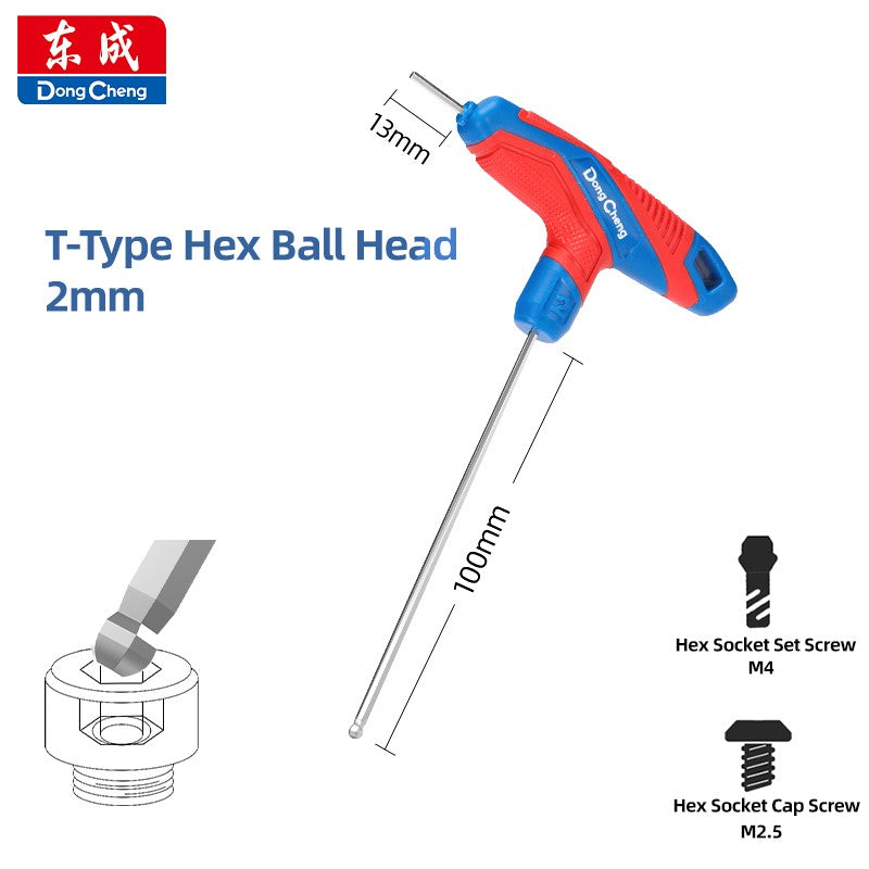 T-Handle Hex key allen wrench falt Ball/Flat head metric 2/2.5/3/4/5/6/8/10mm Home Auto Bike Repair Hand Tool Screwdriver