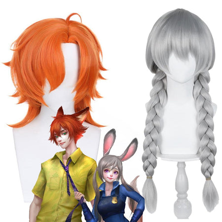 Zootopia 2: Judy And Nick Cosplay Synthetic Hair For Both Men And Women, Suitable For Daily Party Anime Role-Playing Wigs