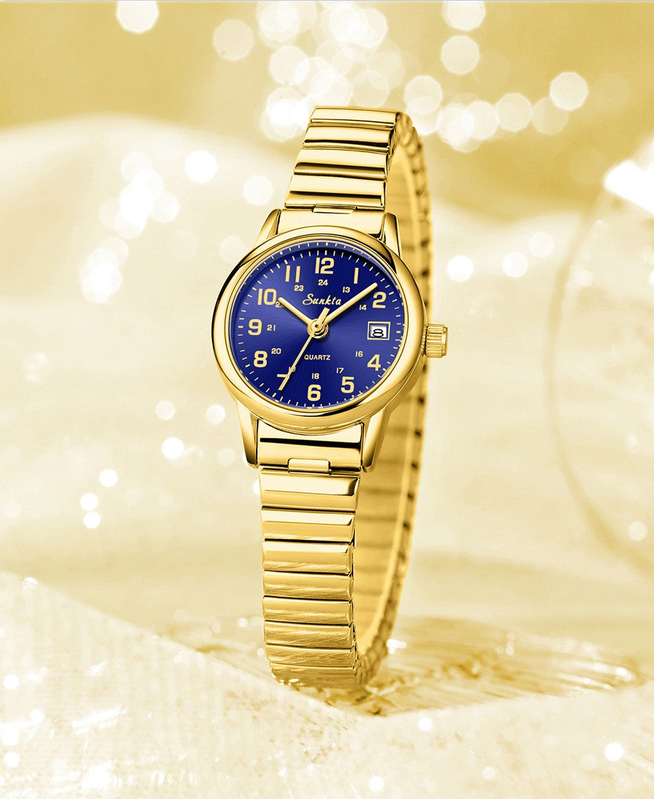 LIGE Sunkta Elegant Fashion Woman Watch Classic Luxury Auto Date Waterproof Simple Stainless Belt Watches for Women Montre Femme