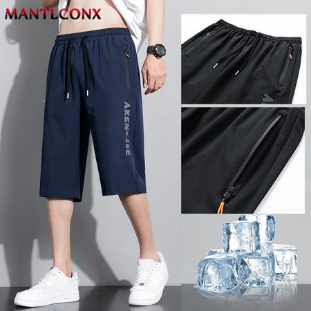 Fashion Casual Board Shorts Men's Shorts Summer Quick Dry Stretch Shorts for Men Jogging Running Short Pants Male Bottom Black