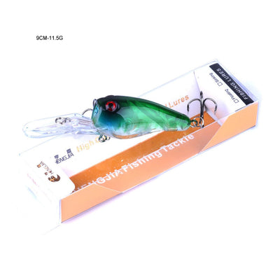 HENGJIA 13G 9CM Fishing Lures Rock Crank Bait Crankbait Minnow  Bass Treble Hooks Swim Hard Lure Baits Wobbler Long Big Tongue