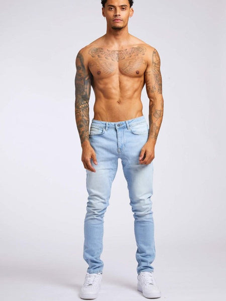 Mens Jeans Elastic Skinny Solid Color Stretch Pencil Pants Slim Fit Denim Jeans Jogging Streetwear Cowboy Casual Trousers Blck