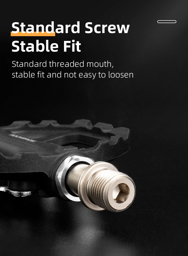 ROCKBROS Bicycle Lock Pedal 2 In 1 Anti-slip Lock Nylon Pedal MTB Bike Pedals Flat Cleat Platform Shimano SPD Bike Accessories