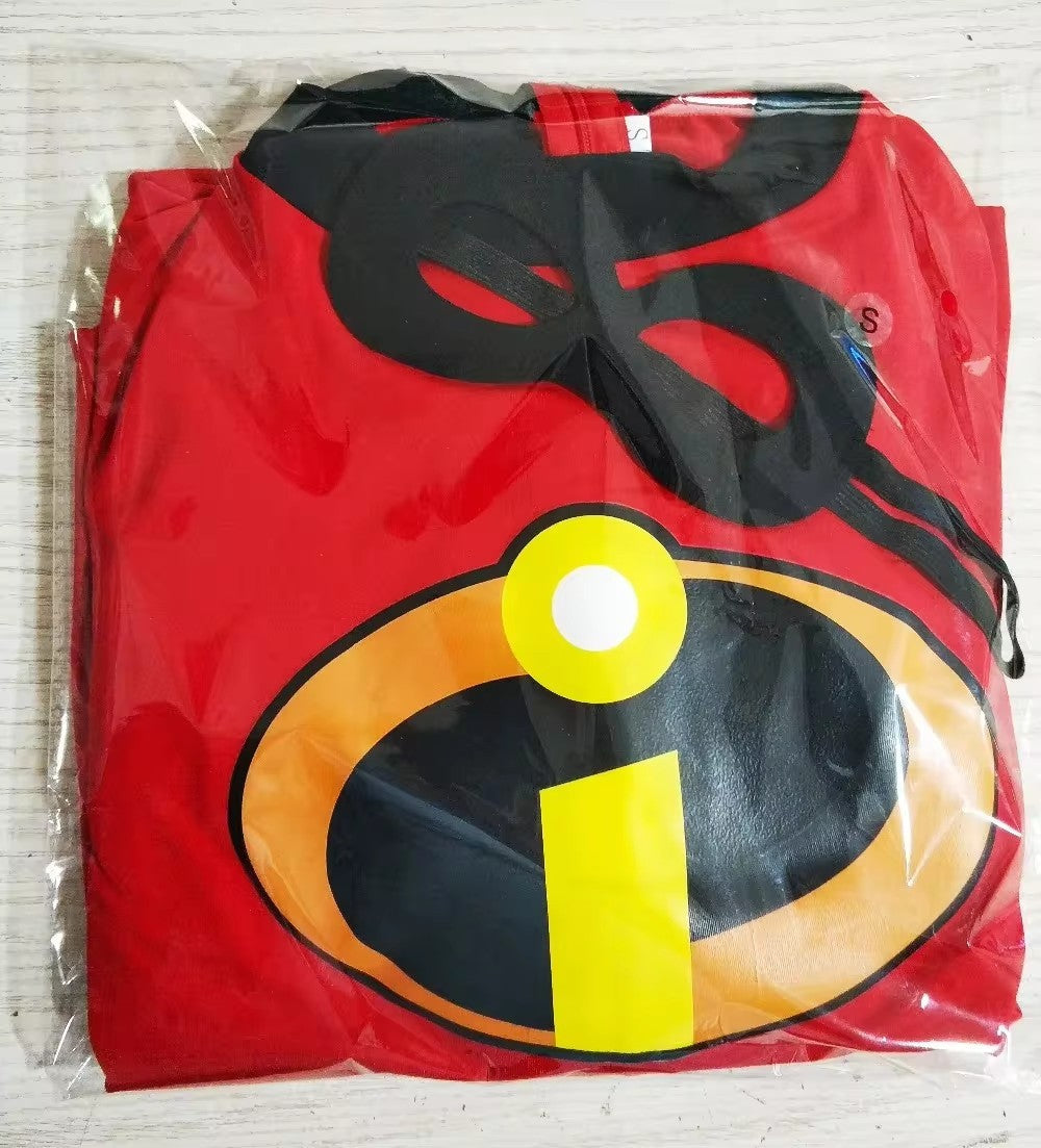 Adult The Incredibles Cosplay Costume Anime The Incredibles Red Jumpsuit Bodysuit Mask Full Set Halloween Costumes for Men Women