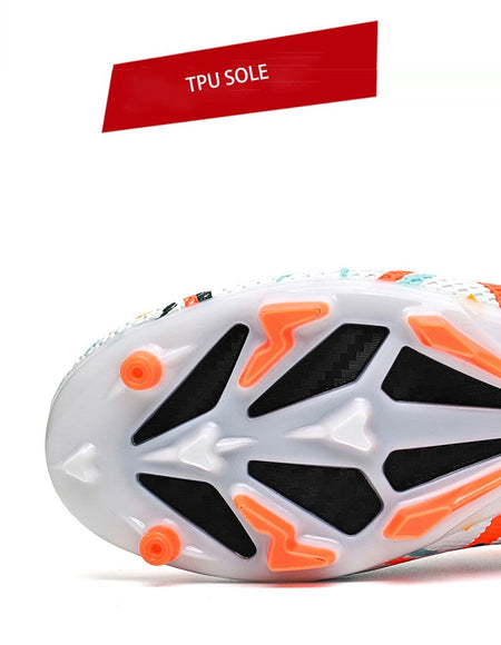 LiXingMing Football Boots Men White Professional High-Tops Soccer Society Cleats Football Shoes Non-Slip Match Training Sneaker