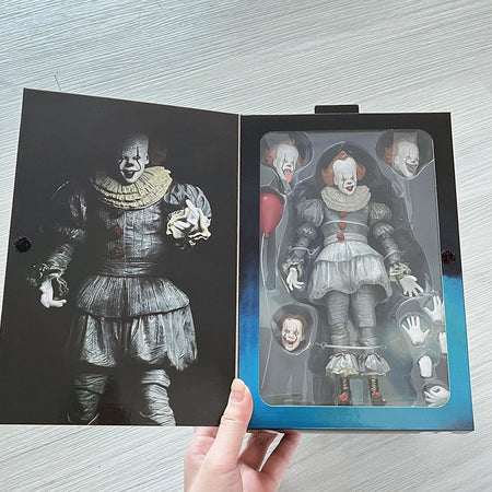 NECA Pennywise Joker Figure Stephen King's It Pennywise Joker Clown Model Halloween Horror Toy Christmas Birthday Gifts