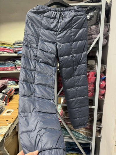 Plus Size Women Men's Thickened Down Pants 2023 New Winter High Waist 90% White Duck Down Warm Straight Female Casual Trousers
