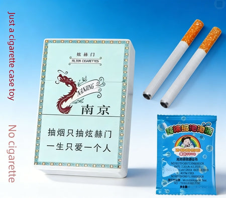 INS Funny Strange Cigarette Box Toy Photo Prop as Gifts for Your Friend Gng Device Bubble Machine Outdoor Portable Party Gifts