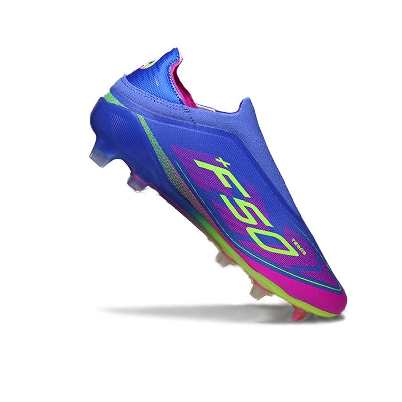 SLIP-ON Mens Soccer Shoes Non-Slip Turf Soccer Cleats for Youth  Without-Lace TF/FG Training Football Boots Chuteira Campo 35-45