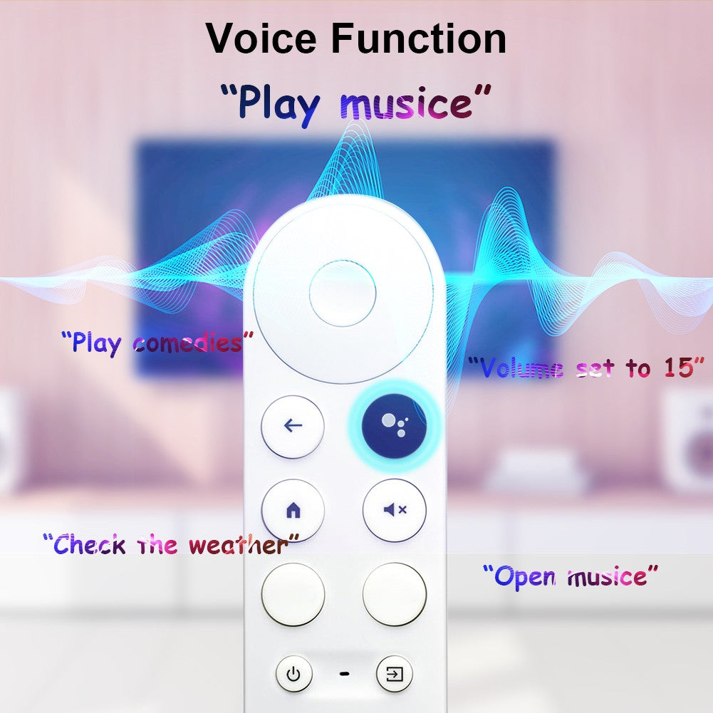 G9N9N Remote Control Bluetooth-Compatible Voice Universal Remote Control Remote Controller for Google TV Chromecast 4K Snow