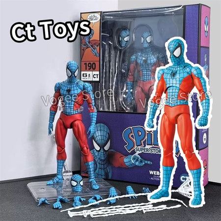 Ct Toys Spiderman Mafex 185 Classic Costume Anime Figure Ver Miles Morales 2099 Spider-man Action Figure Figurine Toys Kids Gift