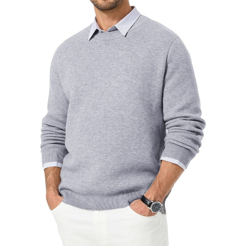 Animal Game Men's Woolen Knit Sweater Crew Neck Casual Pullover Knitwear Autumn Classic Soft Cold Blouse Winter Warm Streetwear