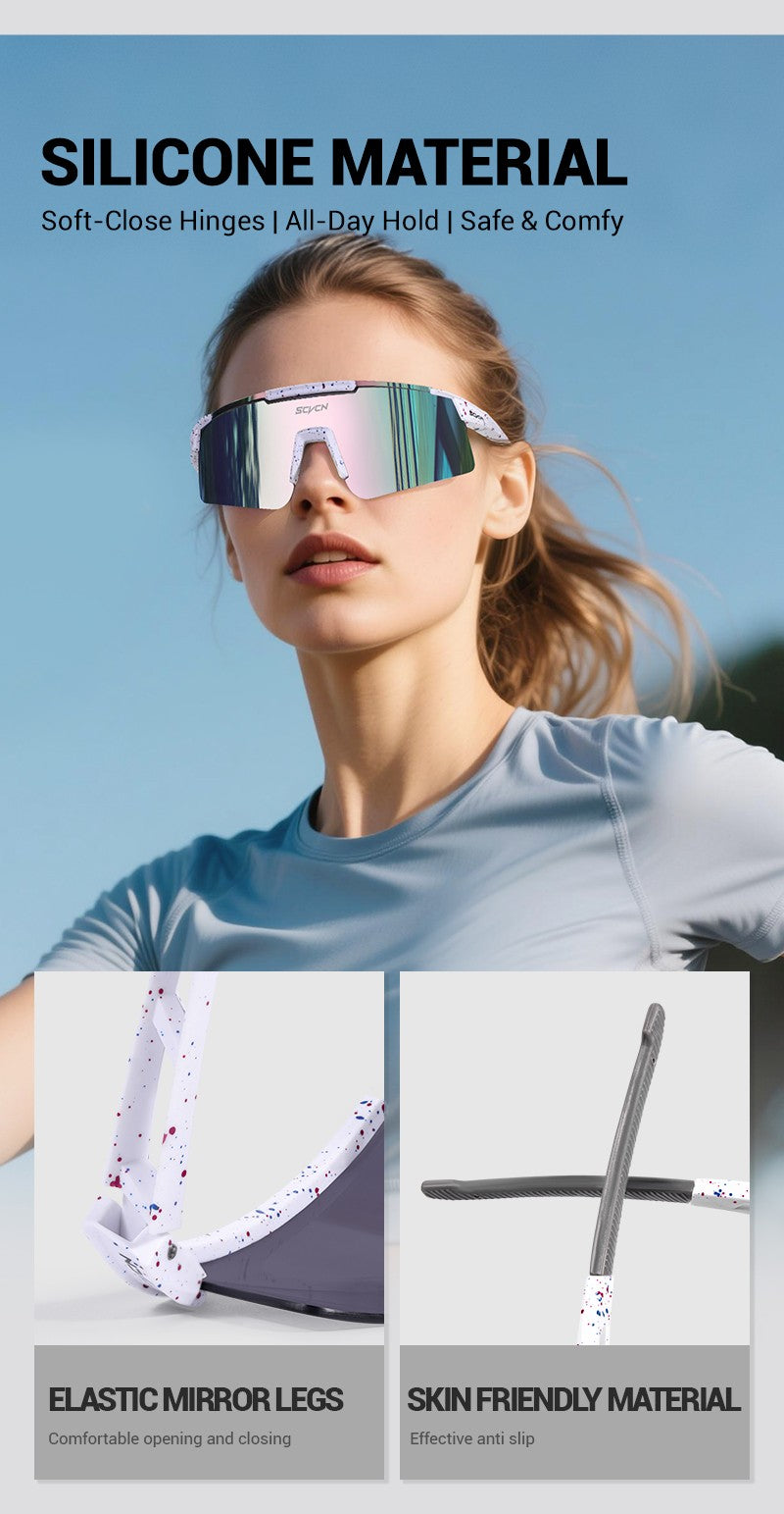 SCVCN New Men Bicycle Sunglasses Women Outdoor Cycling Glasses MTB Driving Bike Eyewear Sports Running Hiking UV400 Goggles