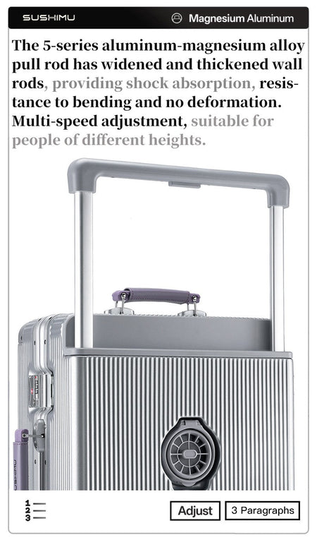 New Style Skate-Wheel Luggage, 24-inch Travel Suitcase, 20-inch Carry-On Suitcase, Premium Combination Lock Suitcase, Business T