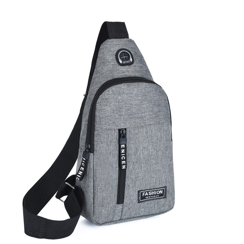 2025 New Multifunctional Chest Bag Men's Fashion Trend Oxford Cloth Shoulder Bag Korean Style Casual Waterproof Messenger Bag