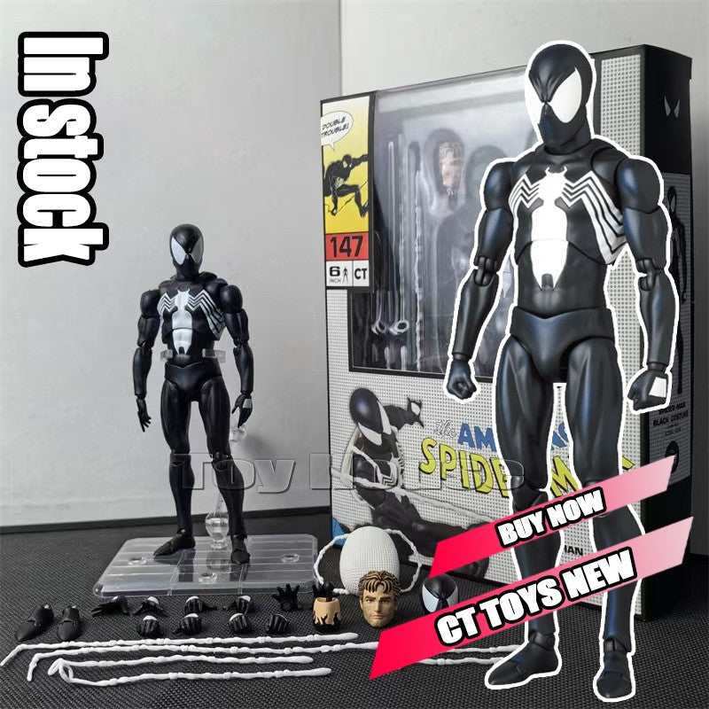 Full Range In Stock Ct Toys Spiderman Mafex 143 Ben Reilly Comic Ver The Amazing Spider-Man 001 Anime Action Figure Toys Gift