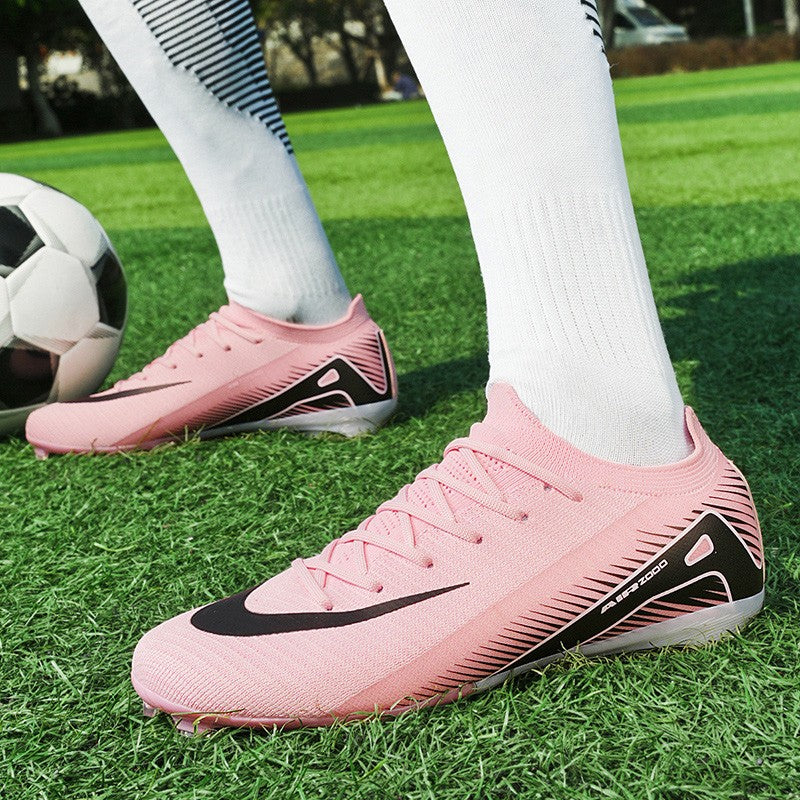 New Men Football Boots Cleats Grass Adult Soccer Shoes Ankle Sport Training Outdoor Ultralight Non-Slip Futsal Comfortable