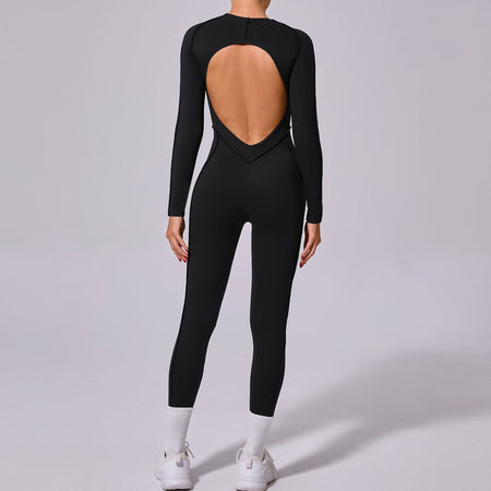 One-piece Yoga Jumpsuit Women Long Sleeved Set Quick Drying Yoga suit Gym Training Suit  Sportswear Bodysuits Women Fitness Set