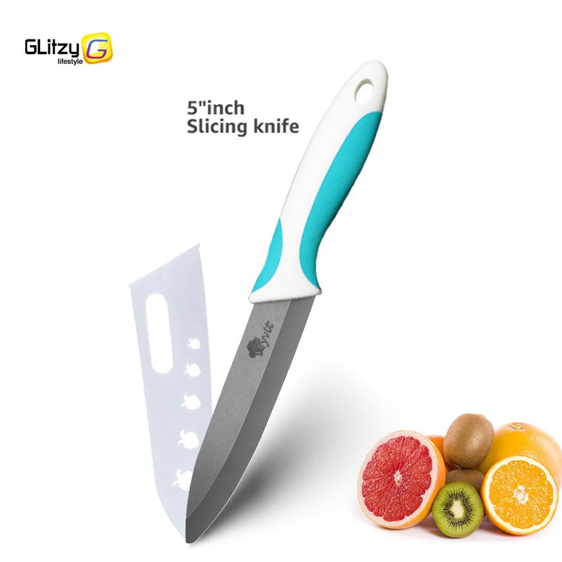 Kitchen Chef Knife Rustproof Fruit Paring Knife Ceramic Knife Household Utility Vegetable Slicing Knives Sharp Black Blades Cook