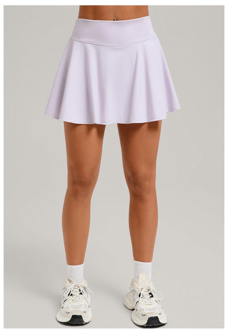 Women's Sports High Waisted Short Skirt Comfortable Breathable Belt Safety Pants and Pocket Tennis Workout Yoga Golf Mini Skirt