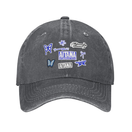 Summer Butterfly Aitana Baseball Cap Sun  Dropshipping Design Washed Hip Hop Hats Men Adult Vintage Kpop Rock Baseball Caps