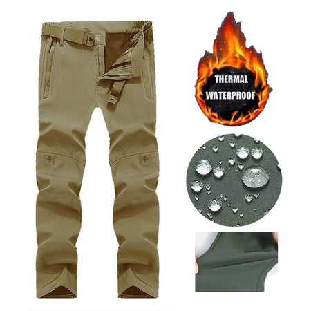 Men's Winter Autumn Fleece Softshell Pants Tactical Military Combat Cargo Trousers Hiking Camping Climbing Casual Sportwears