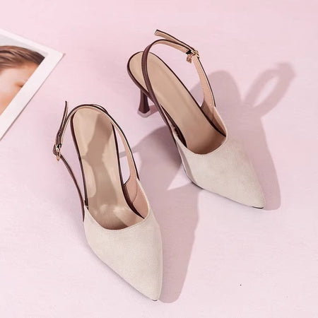 Arrival Pointed-Toe Stiletto Women's Sandals 2025 New Summer Elegant and Sensual Stiletto-Heeled Covered-Toe Shoes for Women