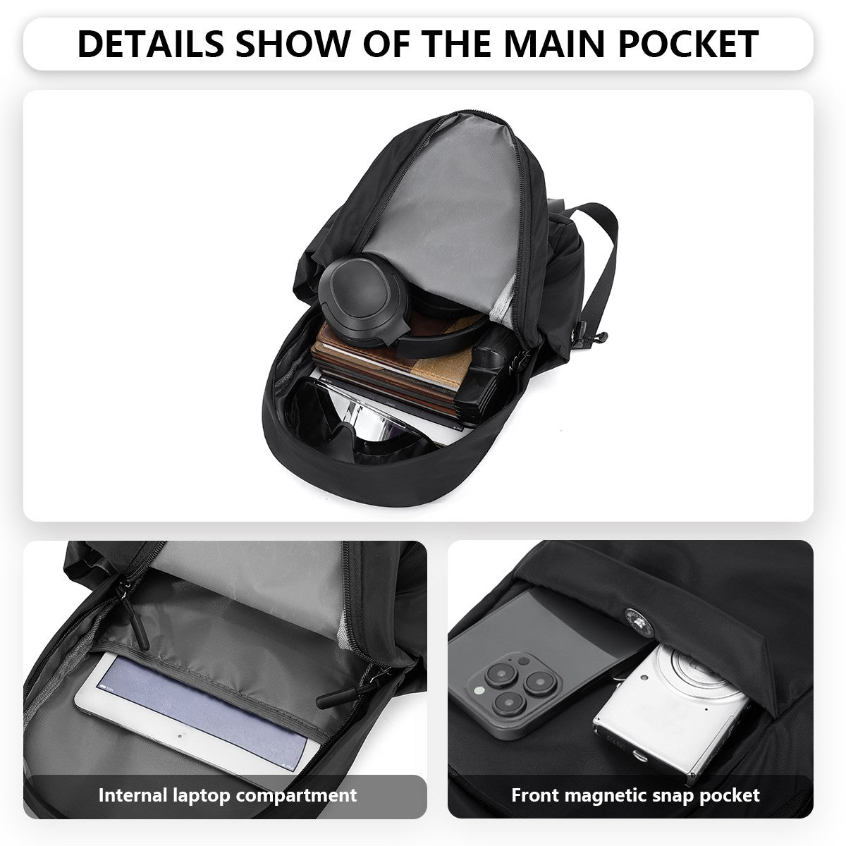 Lightweight Mini Backpack for Boys Travel, Versatile Outdoor Hiking and Mountaineering Bag, Small Backpack, Casual Small School Bag, Student Class, Fishing, Travel Conference