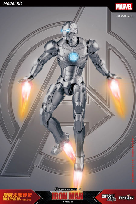 26CM Fondjoy Original Iron Man 1/7 MK42 MK43 1/12 MK1 MK2 MK3 MK4 MK5 MK6 Assembled Tony Stark Action Figure Collect Toy Gift
