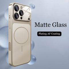 Original Glass Nano Matte Case For iPhone 17 Air 16 15 14 13 Pro Max 17Pro Magnetic For Magsafe Wireless Charging Armor Funda