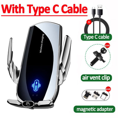100W Wireless Car Charger Magnetic Car Phone Holder For iPhone 11 12 13 14 15 Pro Xiaomi Samsung Fast Charging Wireless Chargers