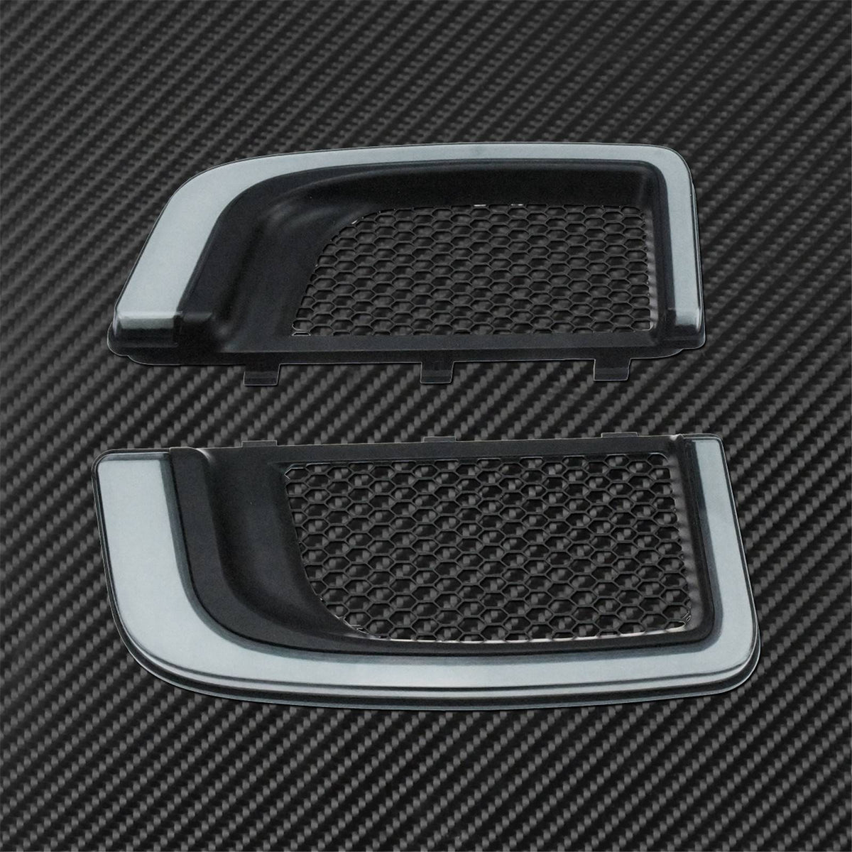 Motorcycle LED Turn Signal Light Fairing Lower Grills Black For Harley Touring Street Glide Road Glide Electra Glide FLHTK FLTRU