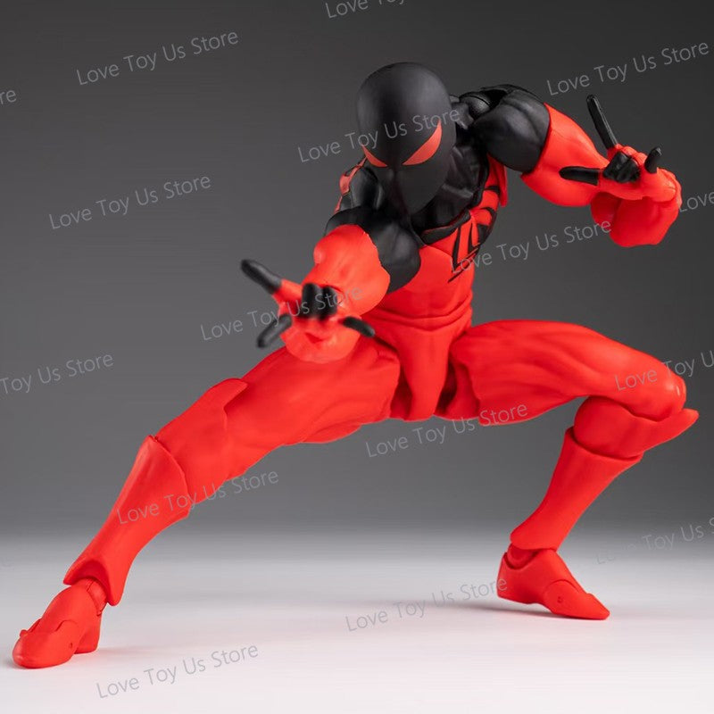 Original Mess Toys Spider Man Symbiote Spiderman Messtoys Black Suit Neighbor Scarlet Spider Anime Action Figure Gifts Toys