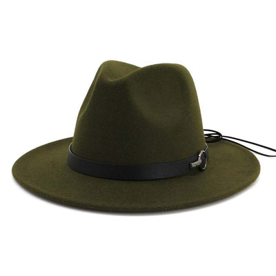 QBHAT Women Men Wide Brim Wool Felt Jazz Fedora Hats Panama Style Cowboy Trilby Party formal Dress Hat Large Size Yellow white