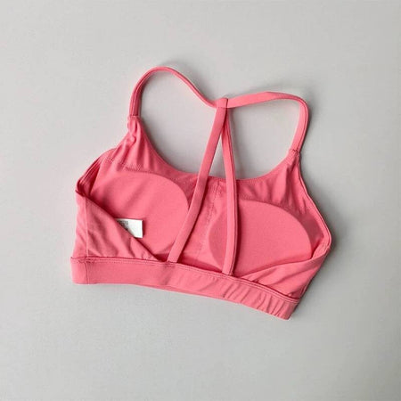 Beautiful Back Sports Underwear Women's Thin Shoulder Strap Hanging Neck Strap Naked Feel bra Yoga Bra Fitness Training Tank Top