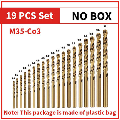 Cobalt High Speed Steel Twist Drill Bit M35 Stainless Steel Tool Set Of Drills Accessories For Metal Stainless Steel Drilling
