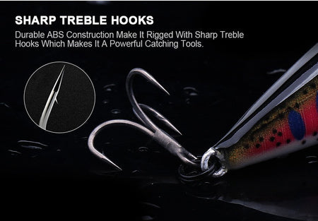 TREHOOK Jerkbait for Bass Trout Pike Sinking Minnow Fishing Lure 50mm 5g Hard Bait Wobblers Crankbait Artificial Fishing Tackle